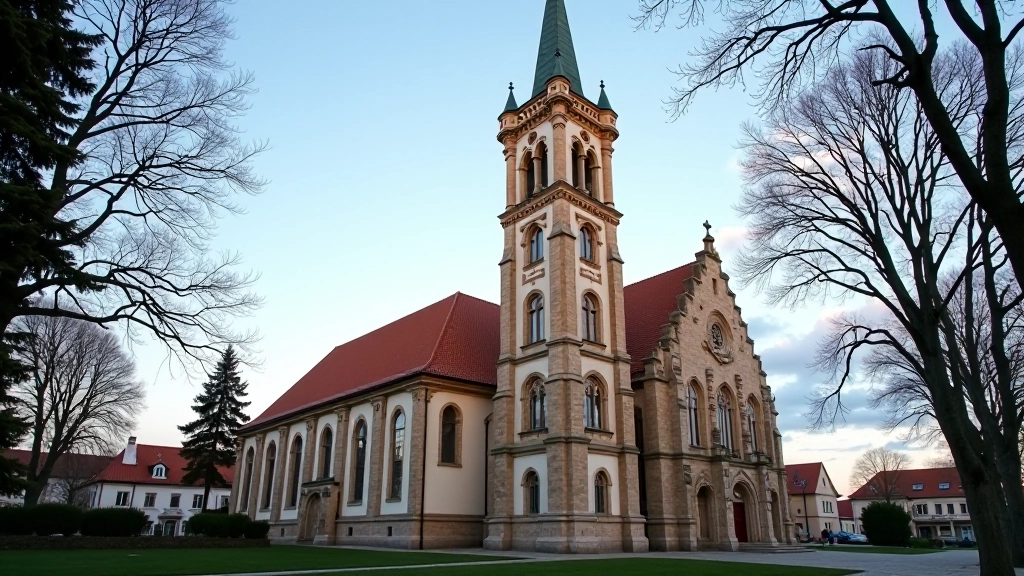 Svētā Jāņa baznīcas skaistais tornis un gotiskā arhitektūra, Kungu iela, Liepāja